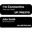 GO/UP &amp; Metrolinx Name Badges