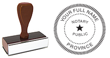 Custom Notary Public Rubber Stamp 1-5/8&quot; (45mm) round