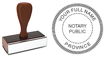 Custom Notary Public Rubber Stamp 1-5/8&quot; (45mm) round
