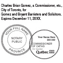Commissioner  and Notary Stamps
