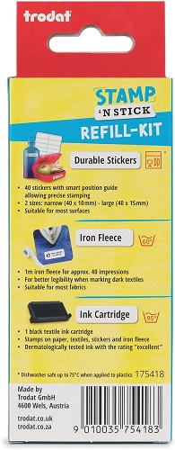 Trodat Stamp &#39;N Stick Refill Kit, Printy 4911 Typo